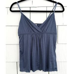 Vintage Xhilaration Women's Med Y2K Blue Glitter Babydoll Cami Soft Glam Sparkly